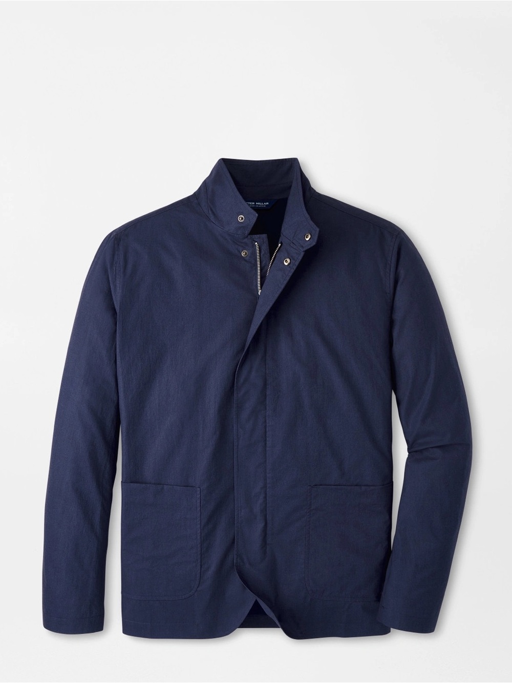 Peter Millar Navy Lightweight Zip-Front Shirt Jacket